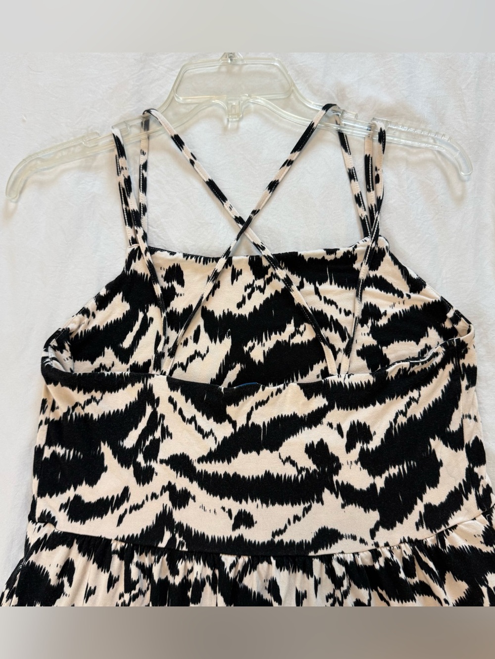 Old Navy Black and Cream Animal-Print Tank, Size M - Picture 6 of 7